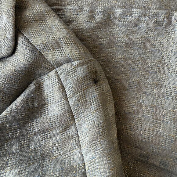 Armani Collezioni Womens Textured Gold Button-Up Blazer Size 8 3/4 Sleeves Italy - Picture 3 of 9